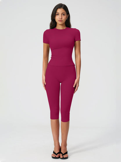 Breathable Tight Yoga Set, High Waist Quick-Dry Fitness Wear - image 15