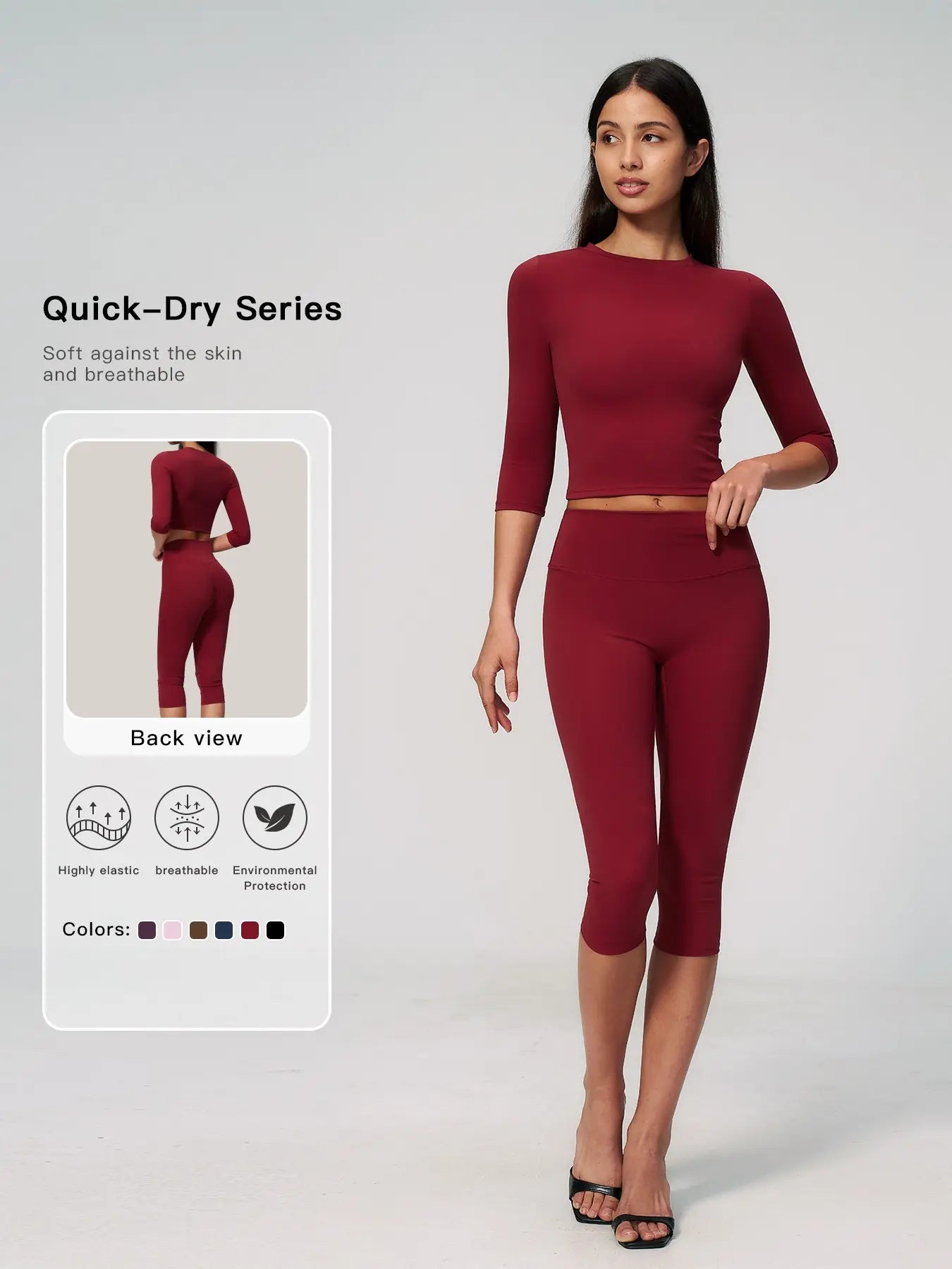 Women's New Fleece Sports Two-Piece Set, High-Waist Slim-Fit for Pilates - image 5