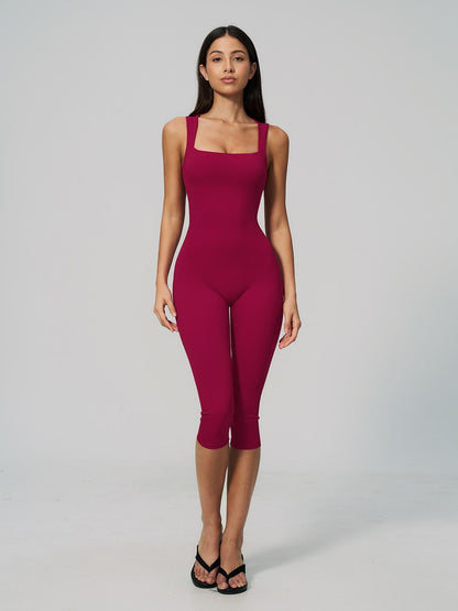 Cross-Border Naked Feel One-Piece Yoga, Square Neck Backless Tight Fit Slimming Sculpting Jumpsuit… - image 15