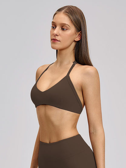 Cross-Border Plush Halter Sports Bra, Hollow Back Yoga Innerwear - image 12