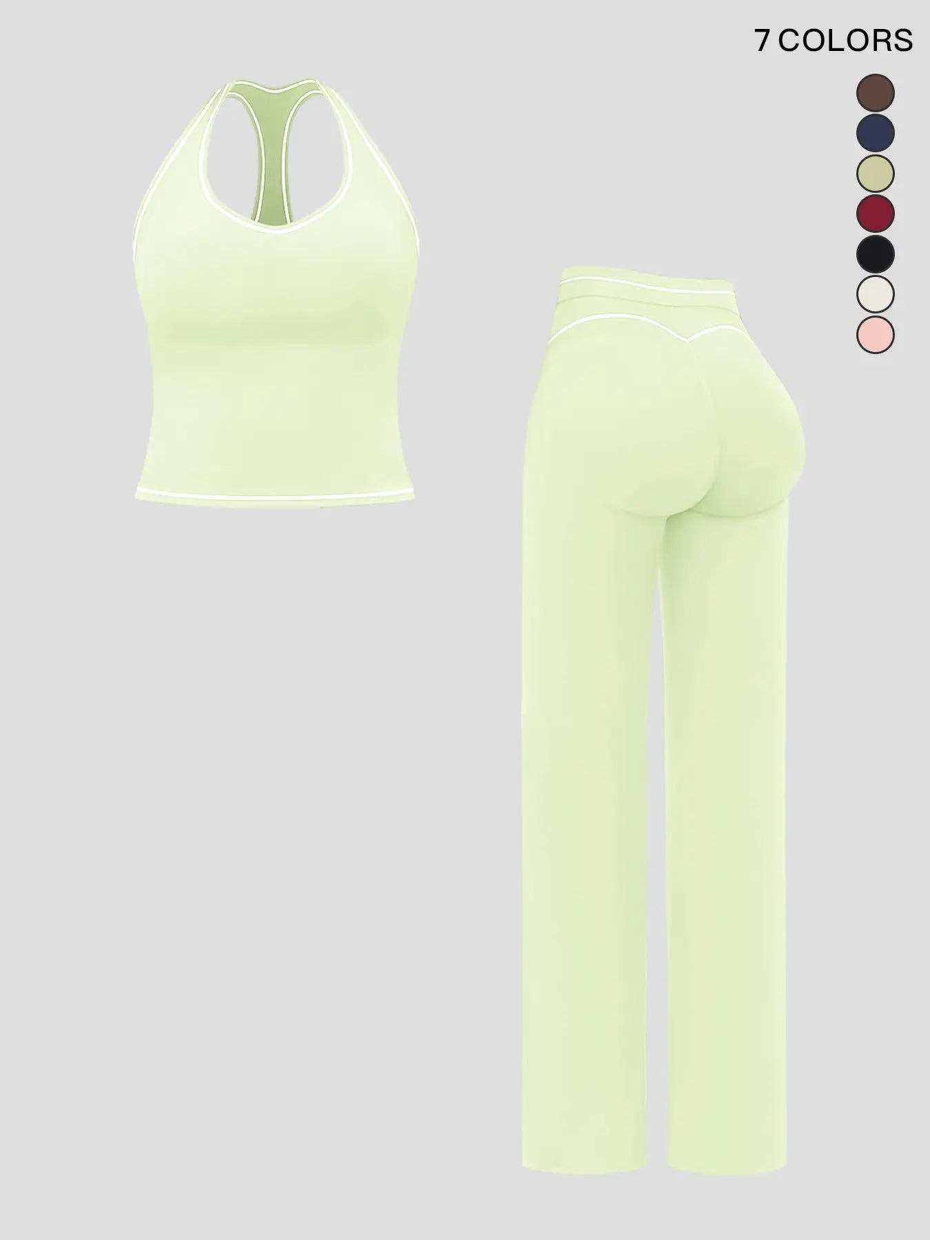Women's Yoga Set with Dual Shoulder Straps, High-End Feel Sportswear - image 3