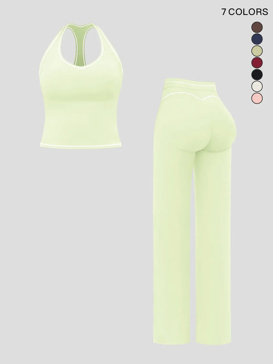Women's Yoga Set with Dual Shoulder Straps, High-End Feel Sportswear - image 3