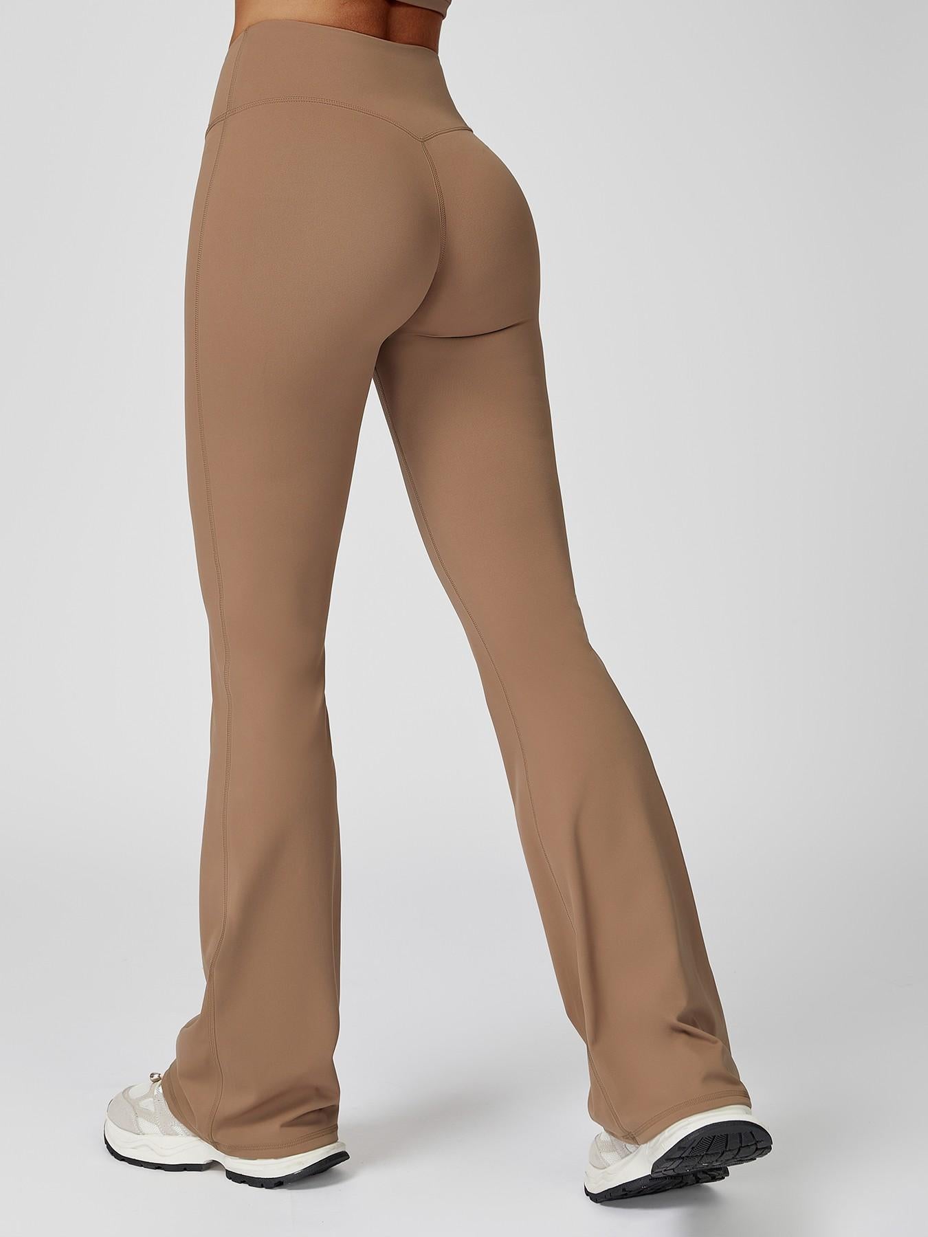 High Waist Yoga Pants, Fitted Wide Leg Bell Bottoms - image 10