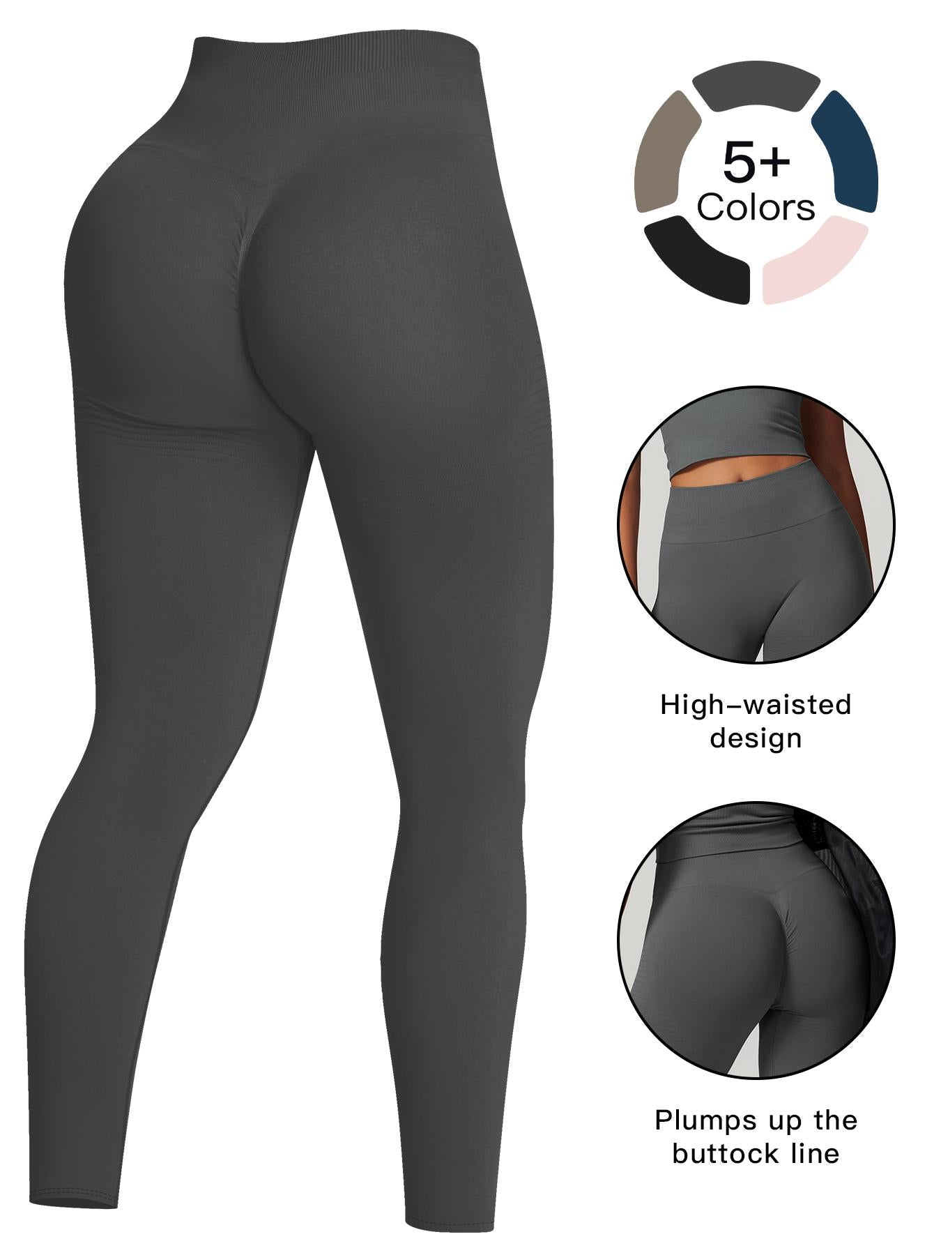 High Waist Yoga Pants for Women, Tight-Fitting Butt Lifting Workout High Waisted Leggings - image 20