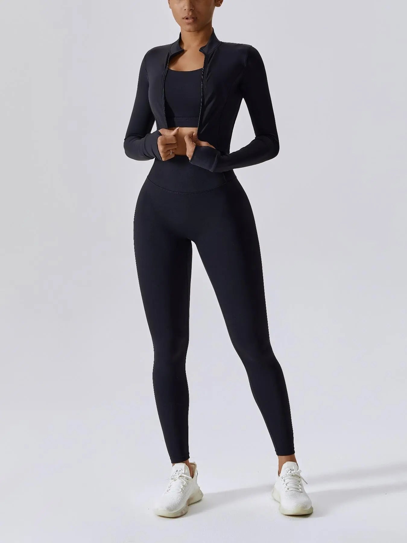 Women's Criss Cross Crop Tank & High Waist Leggings Set