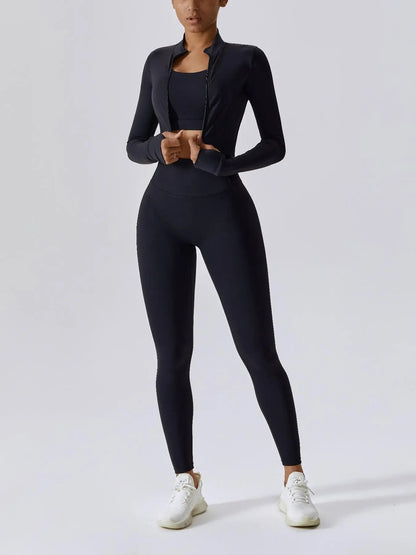 Women's Criss Cross Crop Tank & High Waist Leggings Set