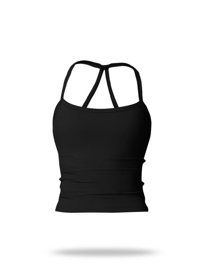 Women's Solid Backless Sports Cami Top, Quick Drying Breathable Sports Cami Top - image 19
