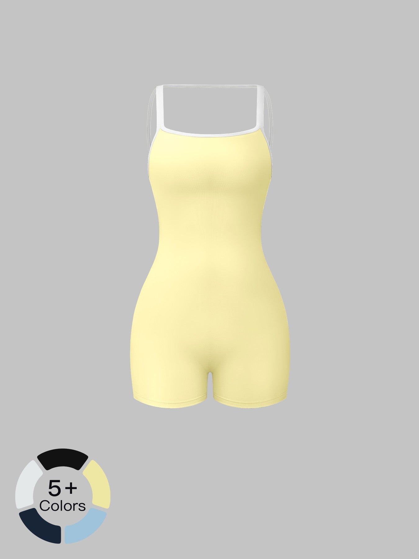 Cross-Border Tight-Fit Yoga Bodysuit, Square Neck Backless Fitness - image 17