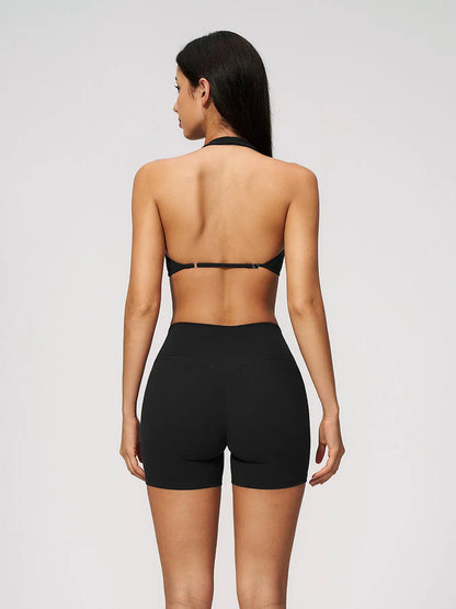 Summer New Athletic Yoga Set Deep V Lift Butt Slimming Running Sports Three-Quarter Pants, Women's Yoga - image 9