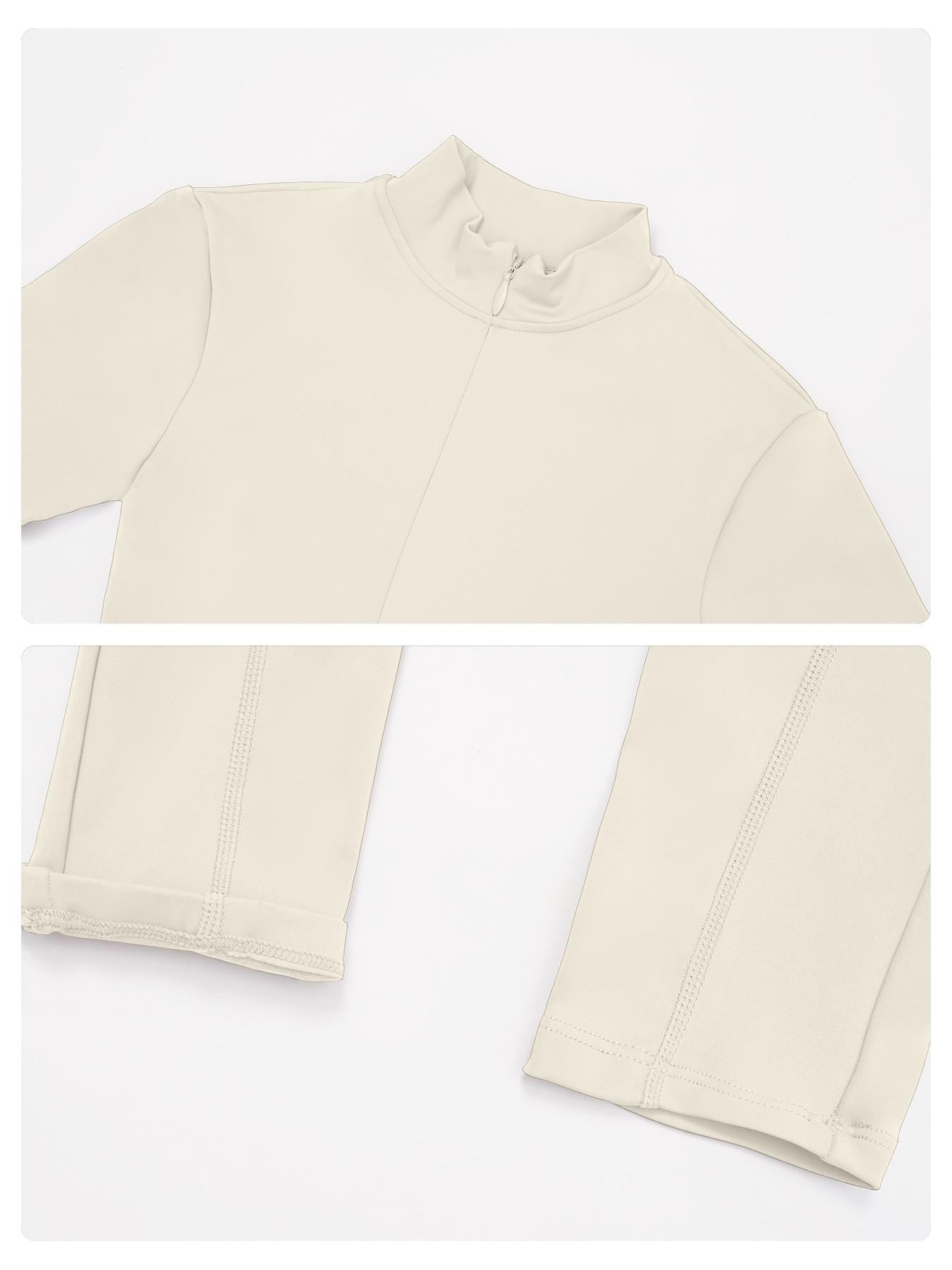 One-Piece Bodysuit with Stand Collar and Zipper, Warm Long Sleeve Outdoor Leisure Sports Fitness Yoga… - image 17