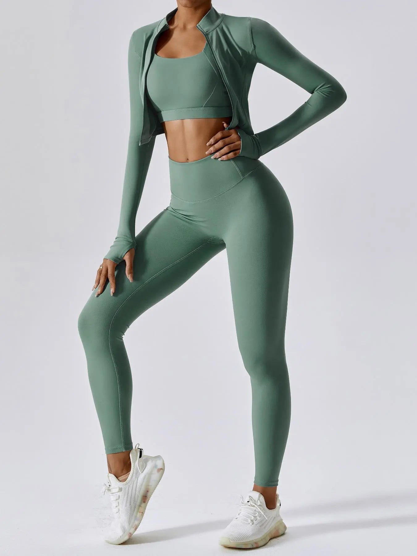 Women's Criss Cross Crop Tank & High Waist Leggings Set