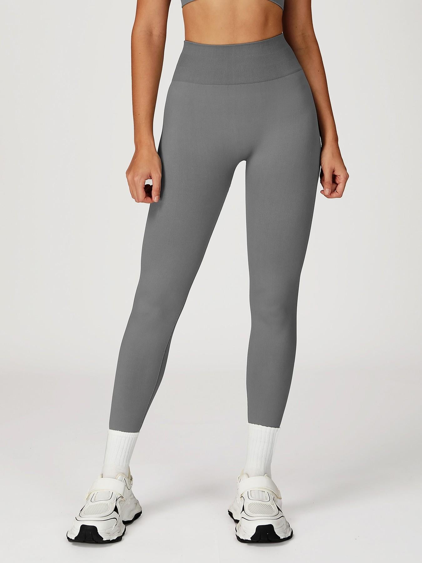 Women's Seamless High-Waisted Yoga Pants, Tight-Fitting Tummy Control - image 9