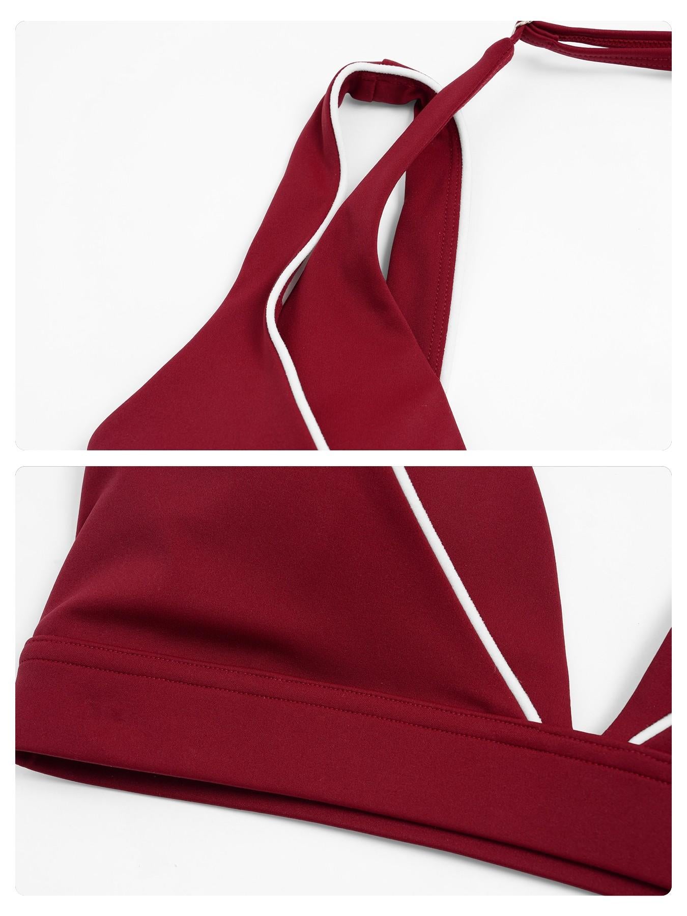 Women's Bare-Look Colorblock Yoga Set, Slimming Fitness Workout Clothes - image 18