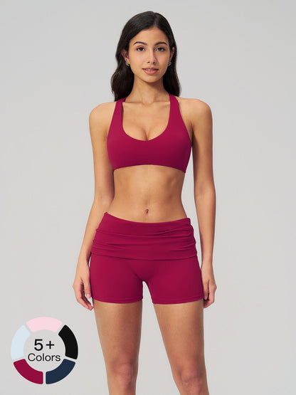 Women's Summer Cross Back Yoga Set, Two-Piece Outdoor Fitness Wear - image 22