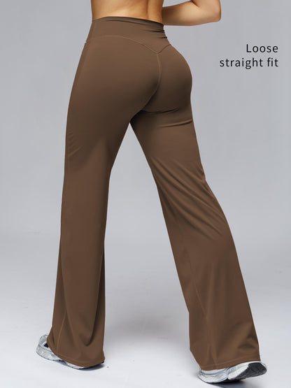 High Waist Flare Leg Yoga Pants, Casual Dance Workout Trousers - image 11