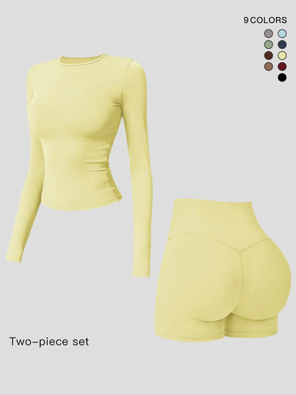 Women's Long Sleeve Co Ord Sets, Quick-Dry Fitness