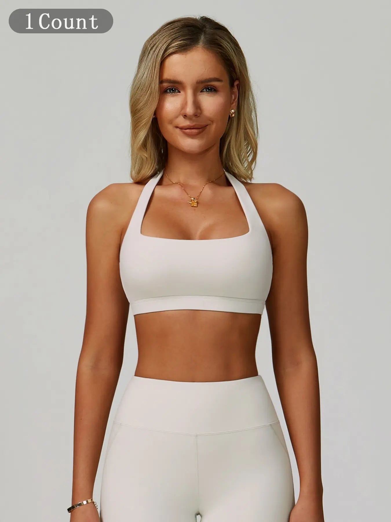 Summer Halter Cloudy Yoga Bra, Hollow Back Yoga Top