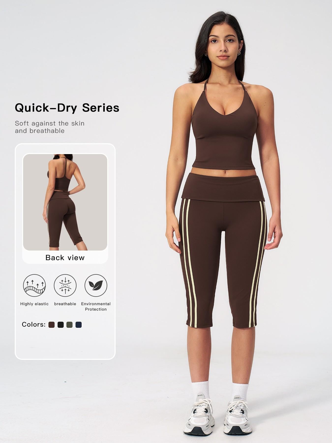 European and American Yoga Set, Two-Piece Activewear Set Sportswear for Outdoor Activities - image 11