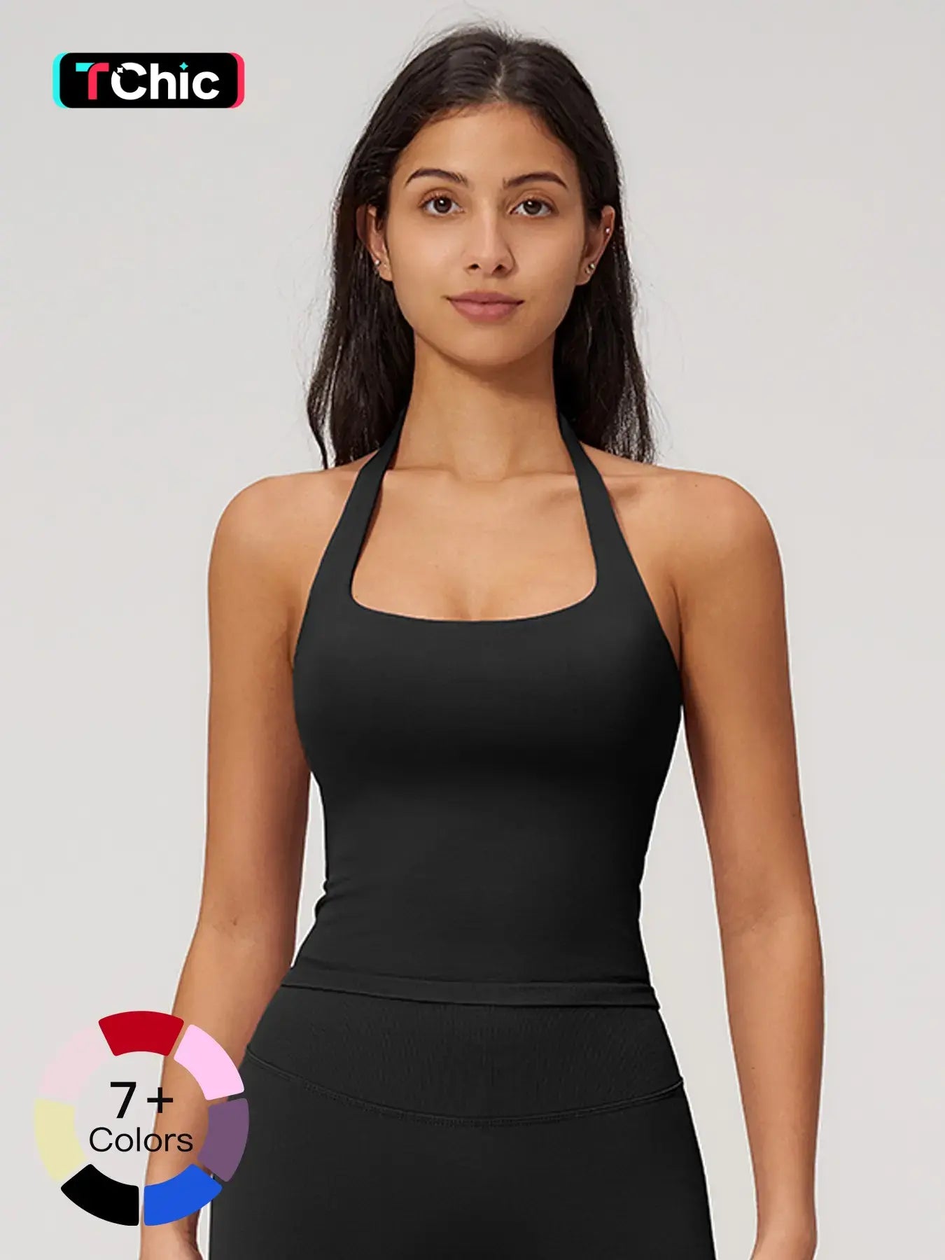 Women's New Halter Yoga Tank Top, Outdoor Square Sport Fitness Tight Quick-Dry Vest