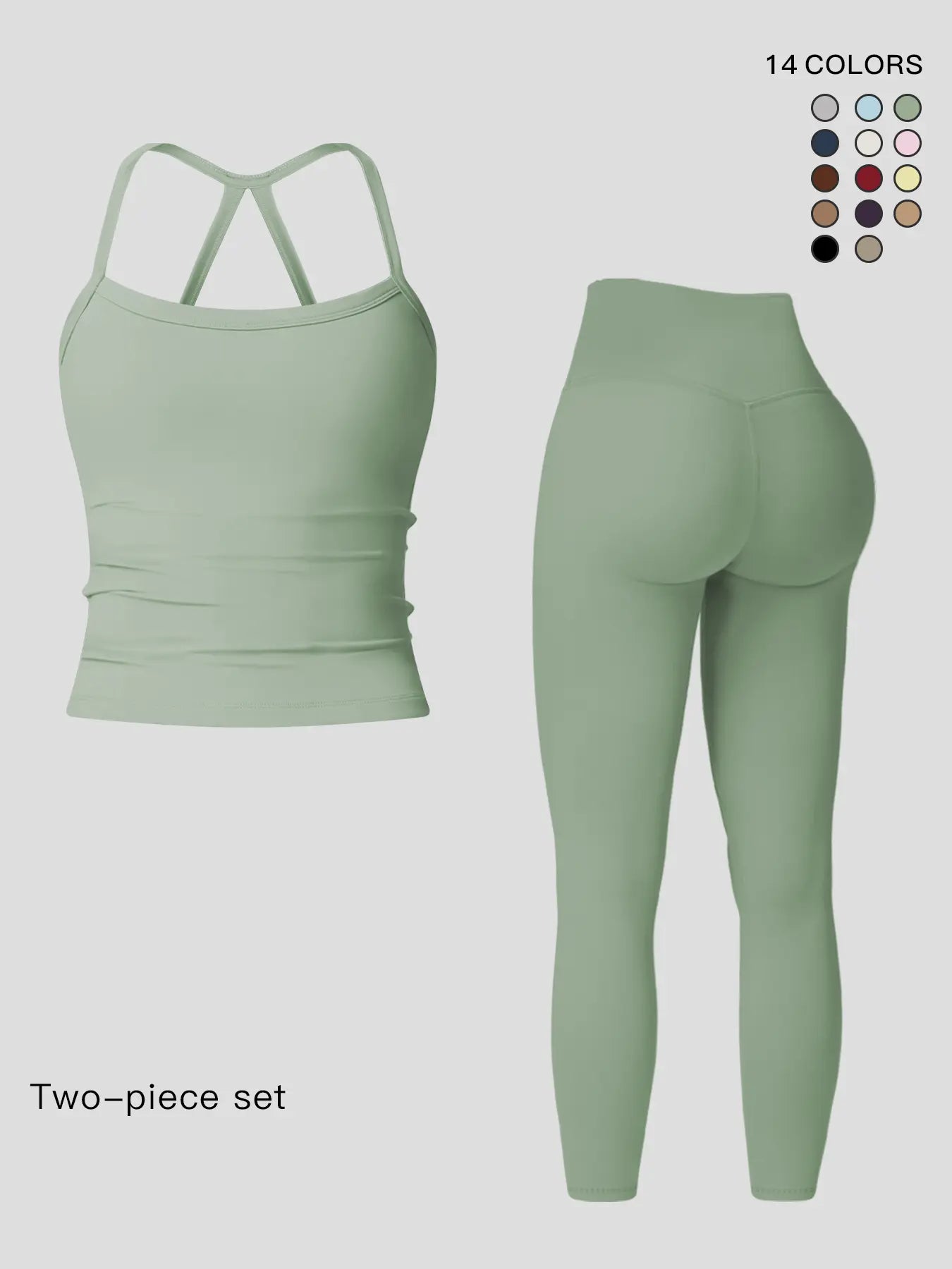 Women's Quick-Dry Yoga Vest Set, Activewear Workout Set - image 8