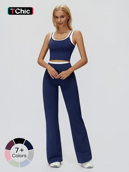 Zecuang Cross-Border Yoga Set, Colorblock Naked Feel