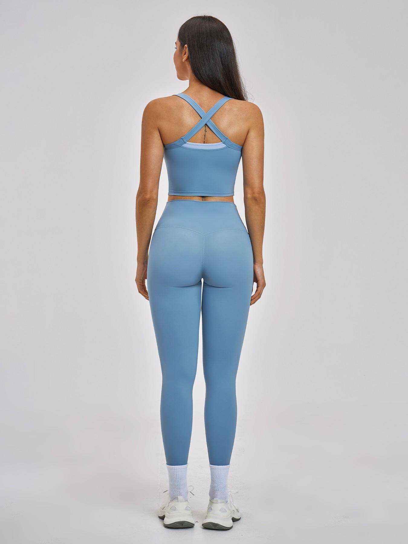 Cross-Back Sportswear Set, Quick-Dry Running & Fitness - image 12