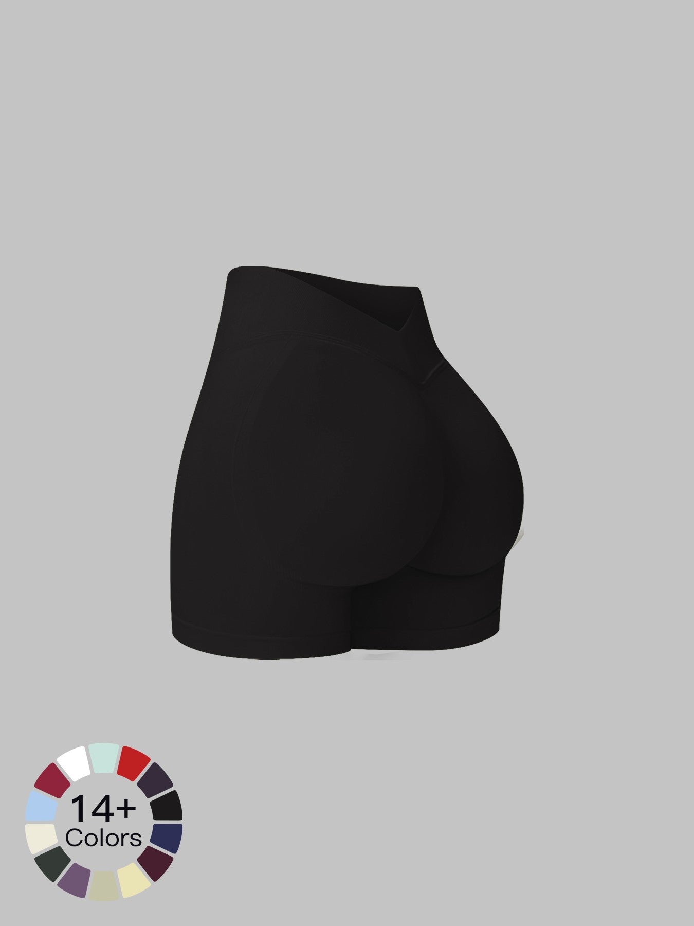 Women's Seamless Knitted Yoga Shorts, V-Neck Waist - image 21