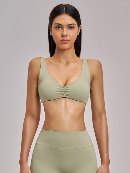 Sexy Backless Yoga Bra, Gathered Sports Running Fitness Underwear - image 13