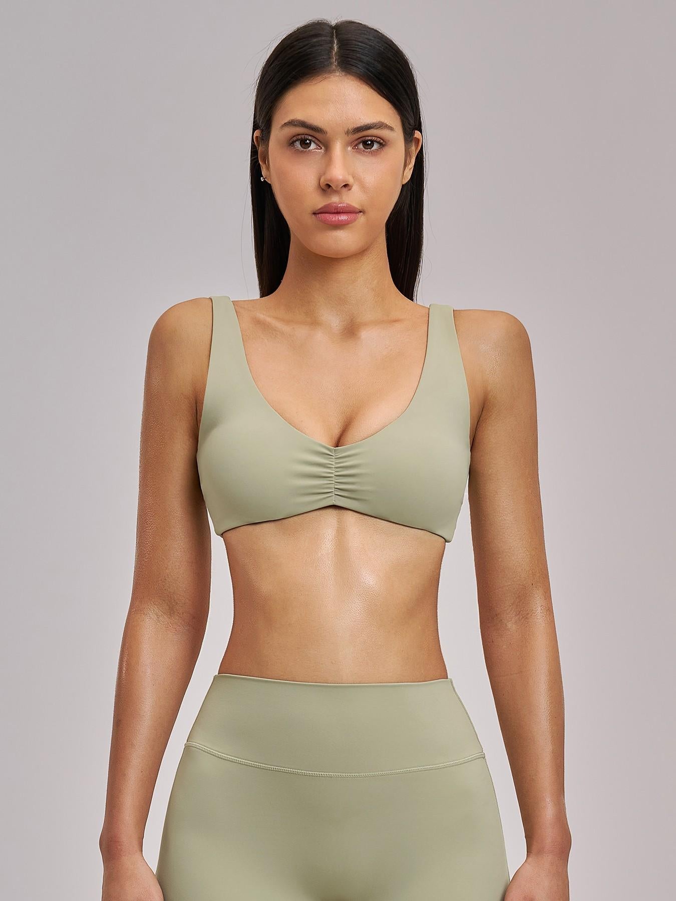 Sexy Backless Yoga Bra, Gathered Sports Running Fitness Underwear - image 13