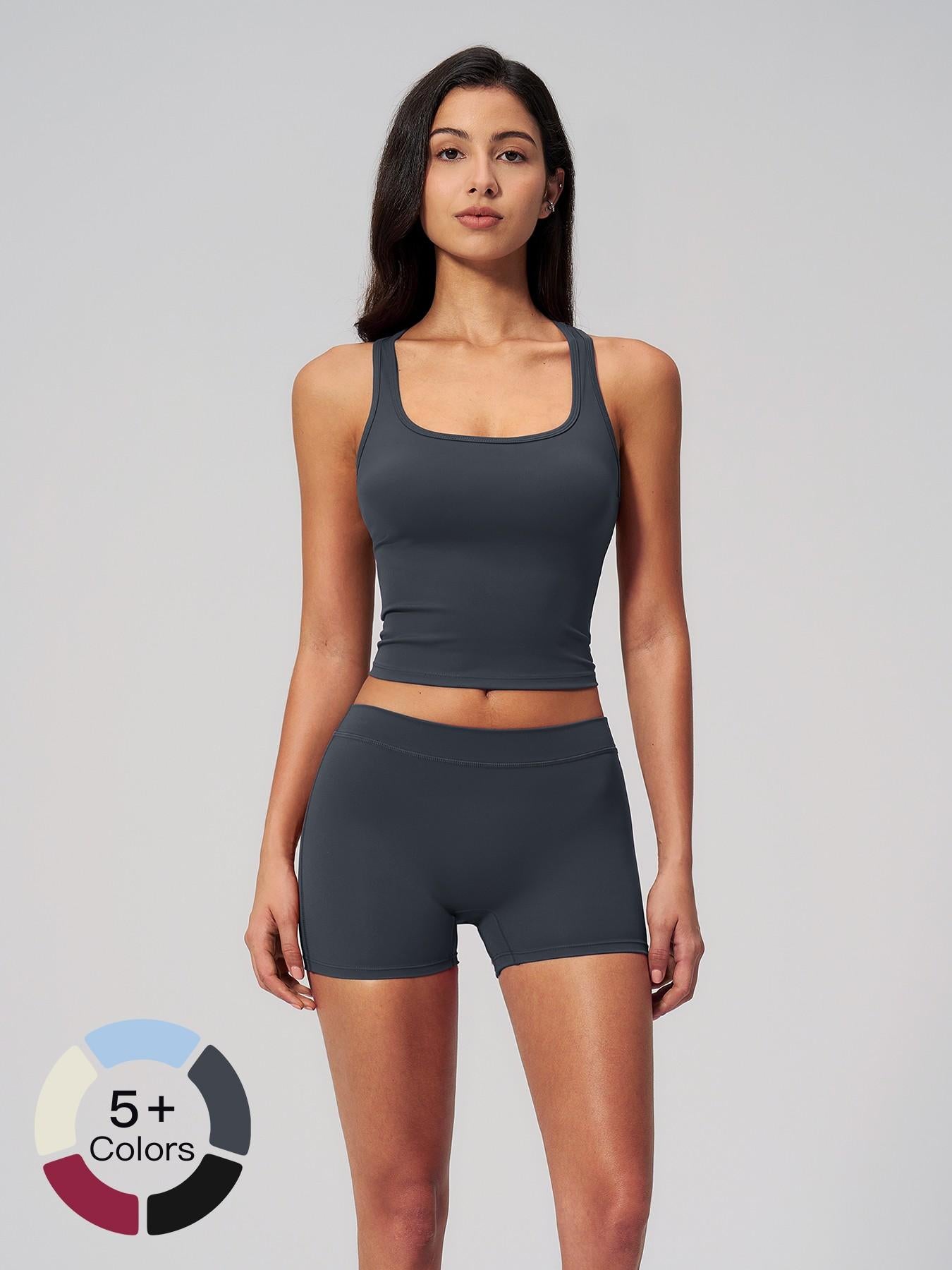 Women's Yoga Set, Fleece Square Neck Backless Outerwear - image 21