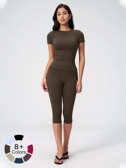 Breathable Tight Yoga Set, High Waist Quick-Dry Fitness Wear - image 4