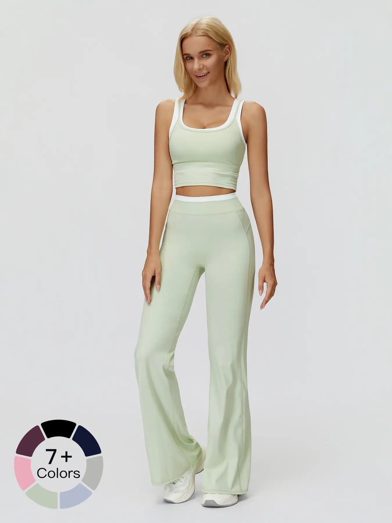 Zecuang Cross-Border Yoga Set, Colorblock Naked Feel