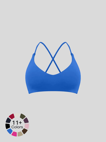Cloud-Soft Yoga Bra, Quick-Dry Cross-Back Sports Bra - image 5