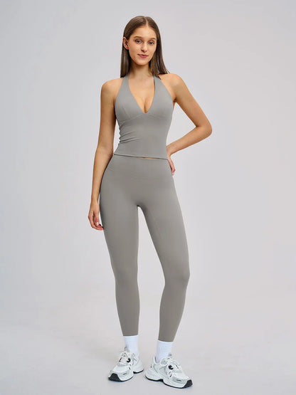 Spring Outdoor Sports Fitness Set, Fleece Tight Yoga - image 5