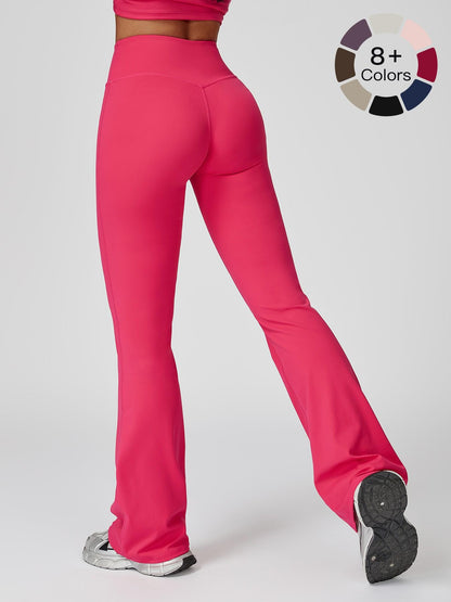 High Waist Yoga Pants, Fitted Wide Leg Bell Bottoms - image 9
