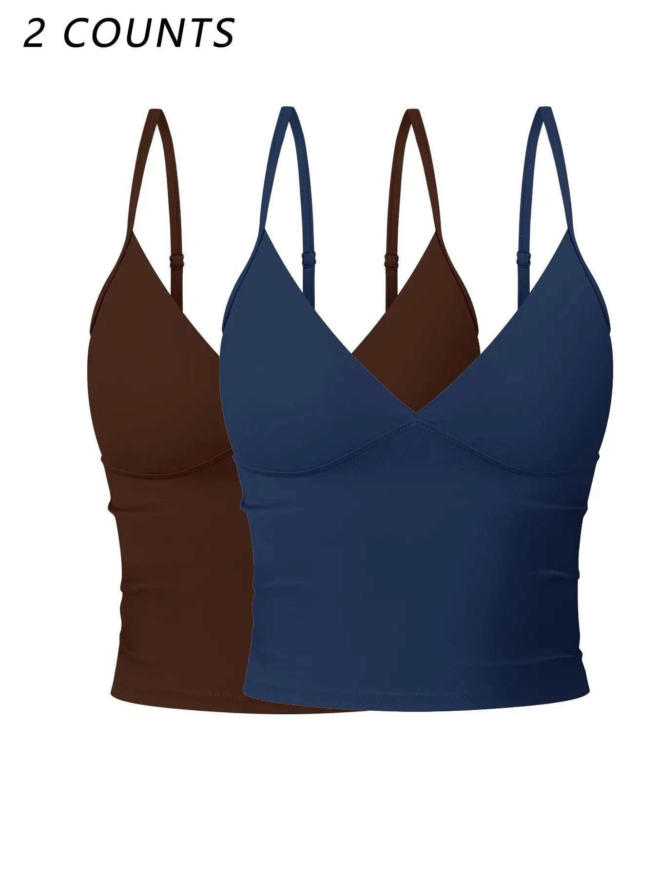 Women's Solid Color Sports Cami Top, Breathable Comfortable Sports Top