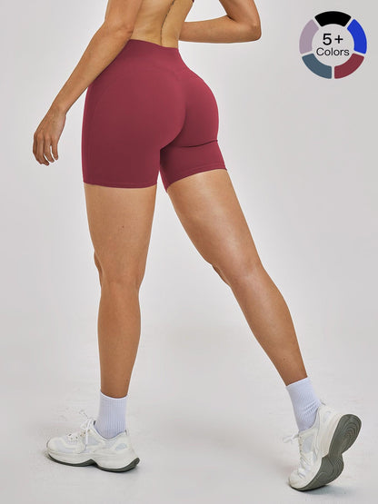 High-Waisted Fitted Yoga Shorts for Women, Cross-Border Flannel Sports Short Pants - image 20