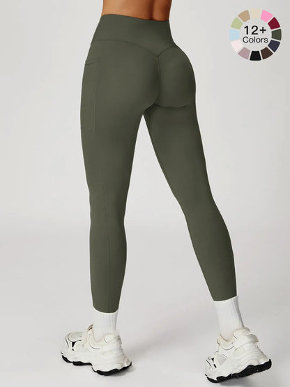 High Waist Yoga Pants for Women, Cross-Waist Fitness Yoga Leggings