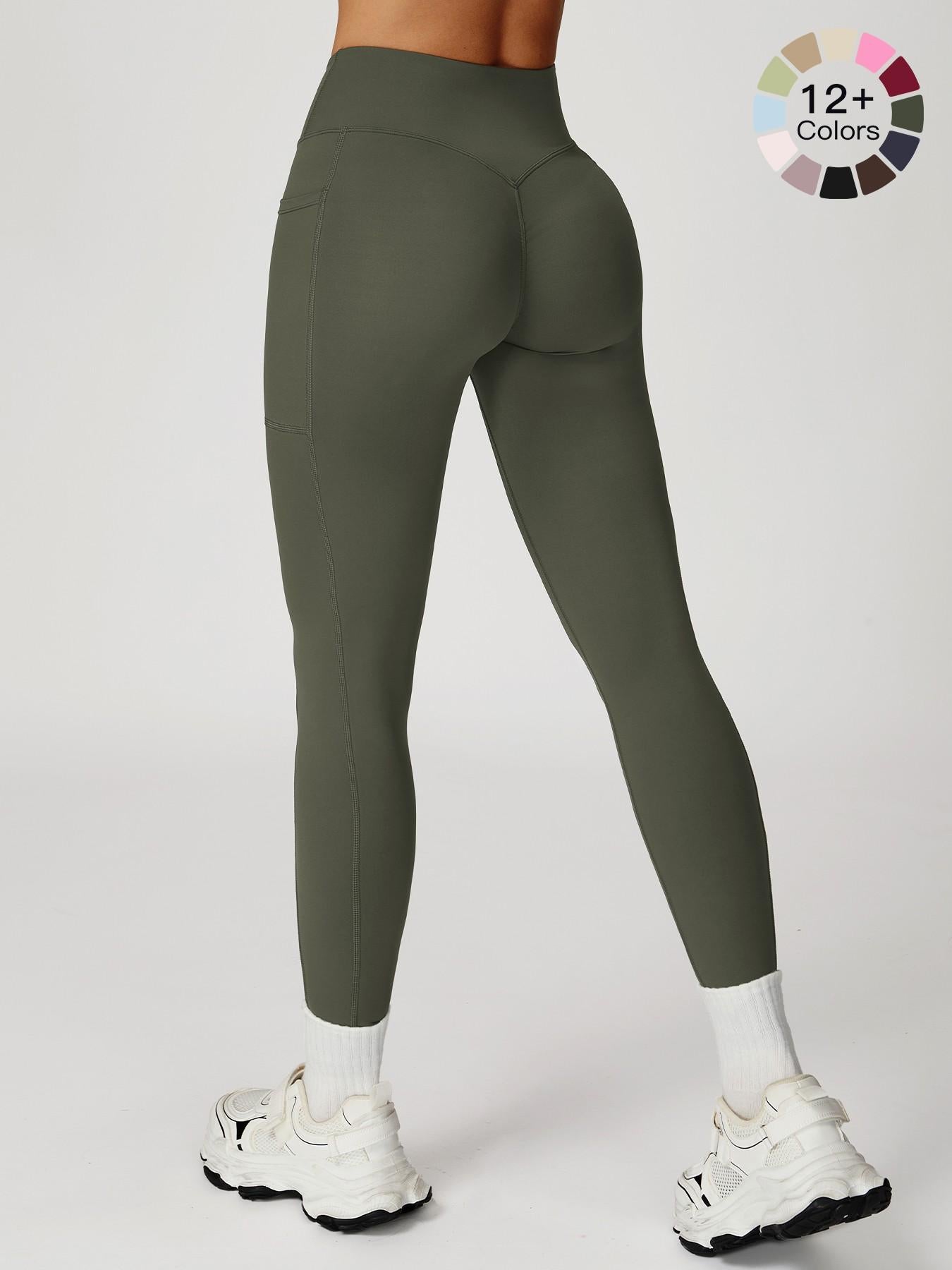 High Waist Yoga Pants for Women, Cross-Waist Fitness Yoga Leggings - image 25