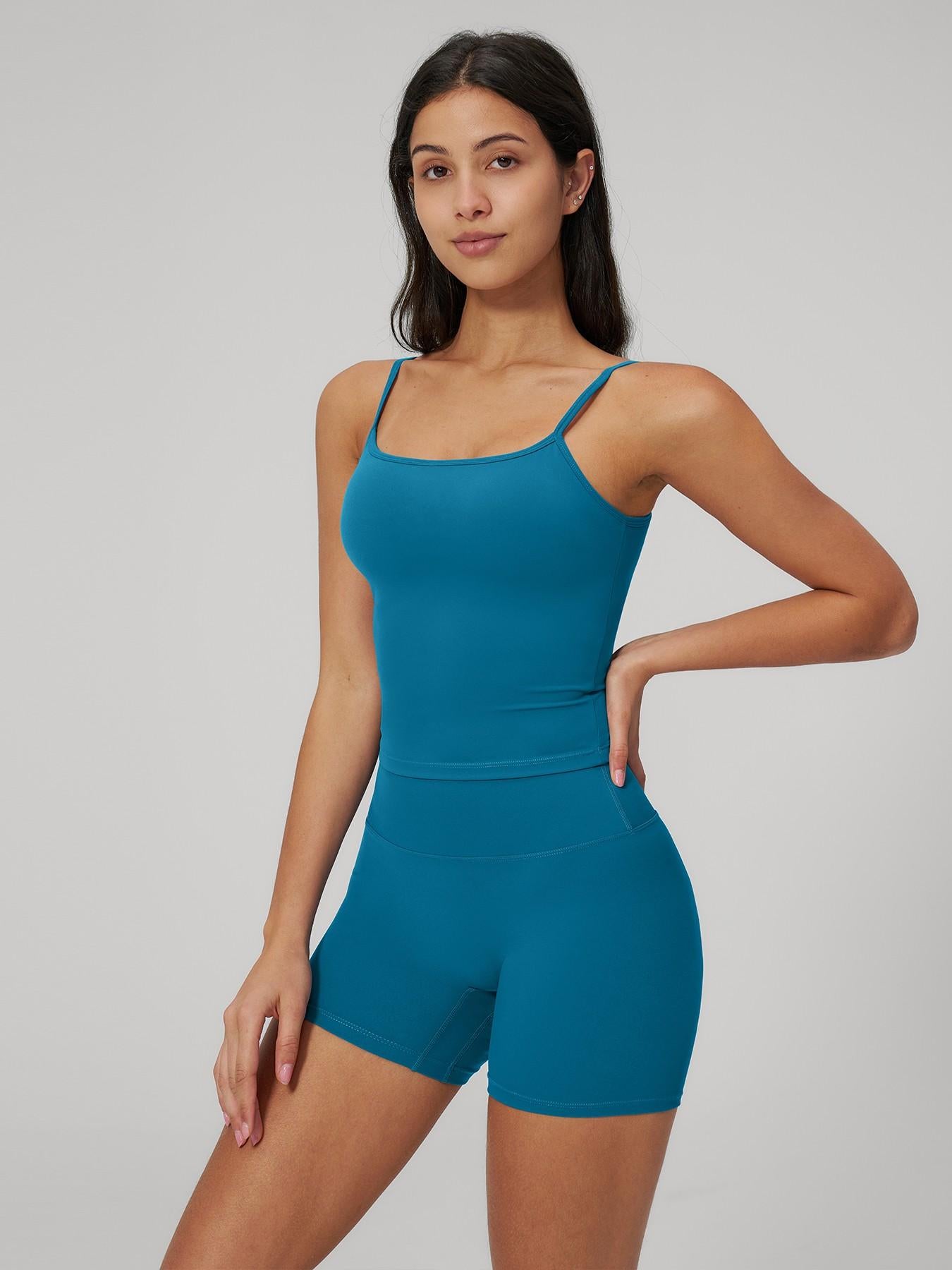 Creamy Soft Shockproof Sports Tank Top Set, High Waist Butt Lifting Fitness Wear - image 13