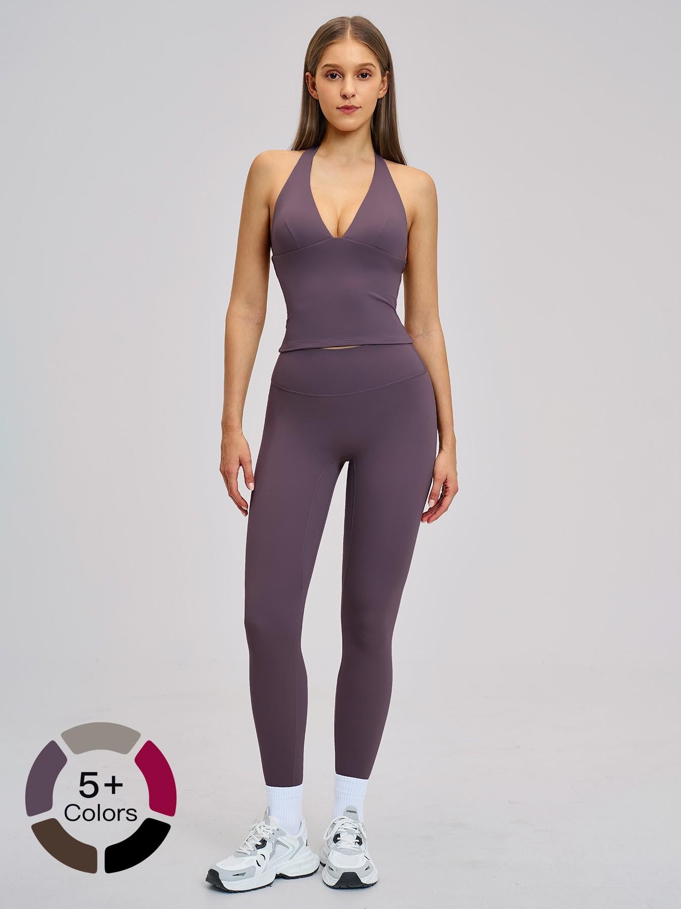 Spring Outdoor Sports Fitness Set, Fleece Tight Yoga - image 19