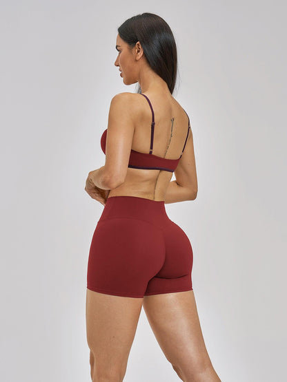 Women's Fashionable Bare-Look Sports Set, Sexy Back Thin Straps - image 12
