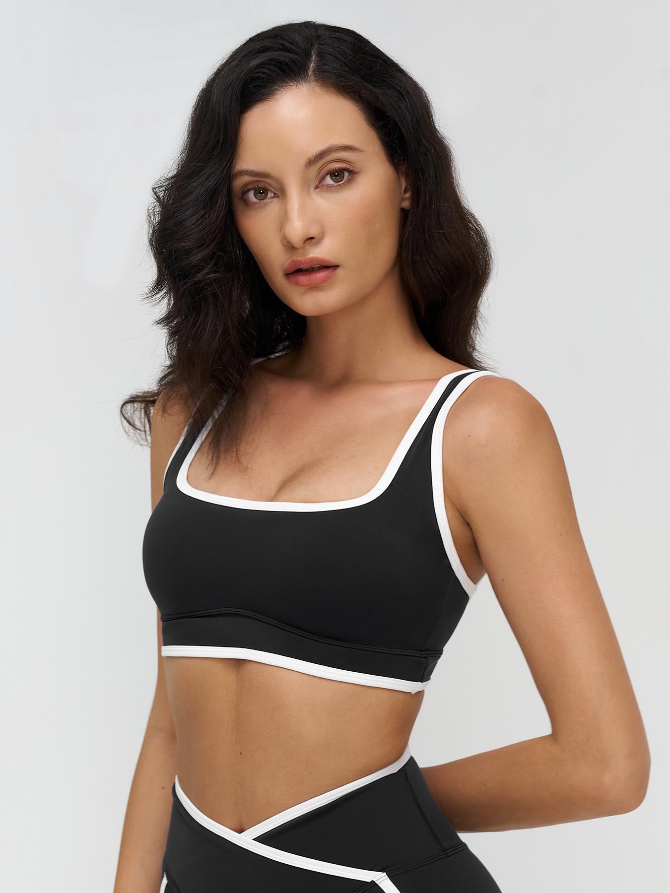 Women's Yoga Bralette, Large Square Neckline - image 13