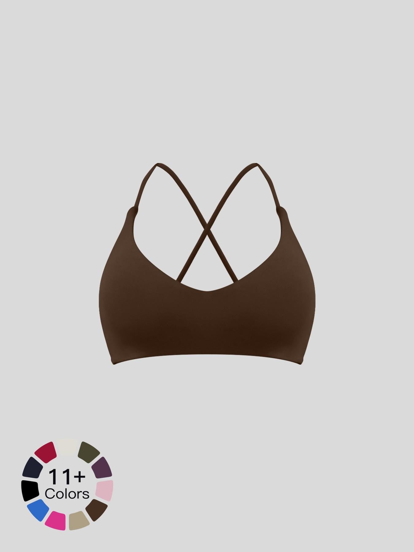Cloud-Soft Yoga Bra, Quick-Dry Cross-Back Sports Bra - image 24