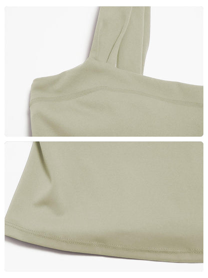 High Elasticity Square Neck Yoga Tank Top with Chest Padding, Outdoor Fitness Sports Bra for Women - image 15