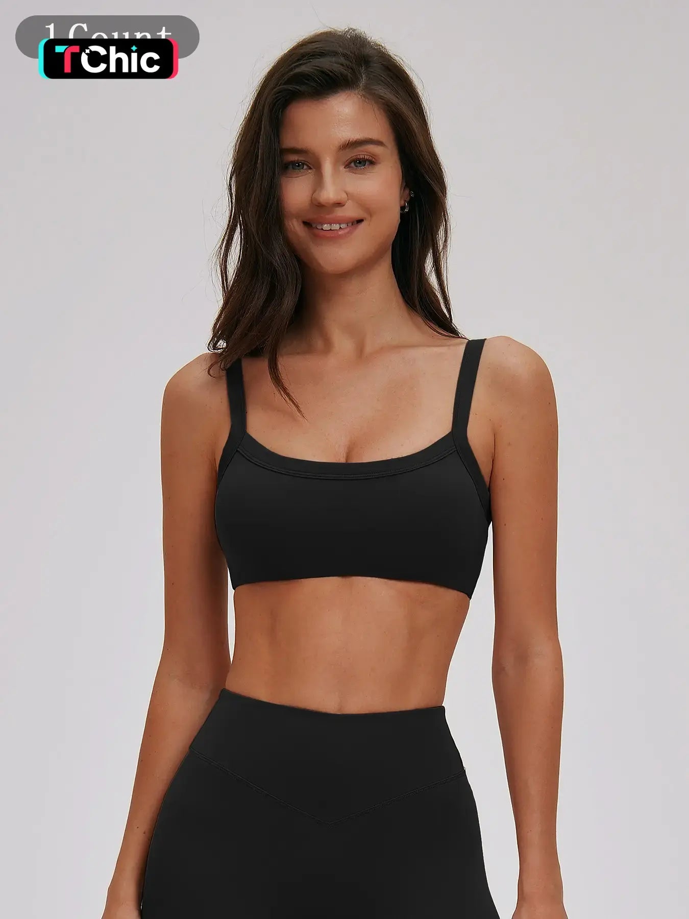 Cross-Border Textured Shoulder Straps Yoga Bra, Strappy Yoga Bras