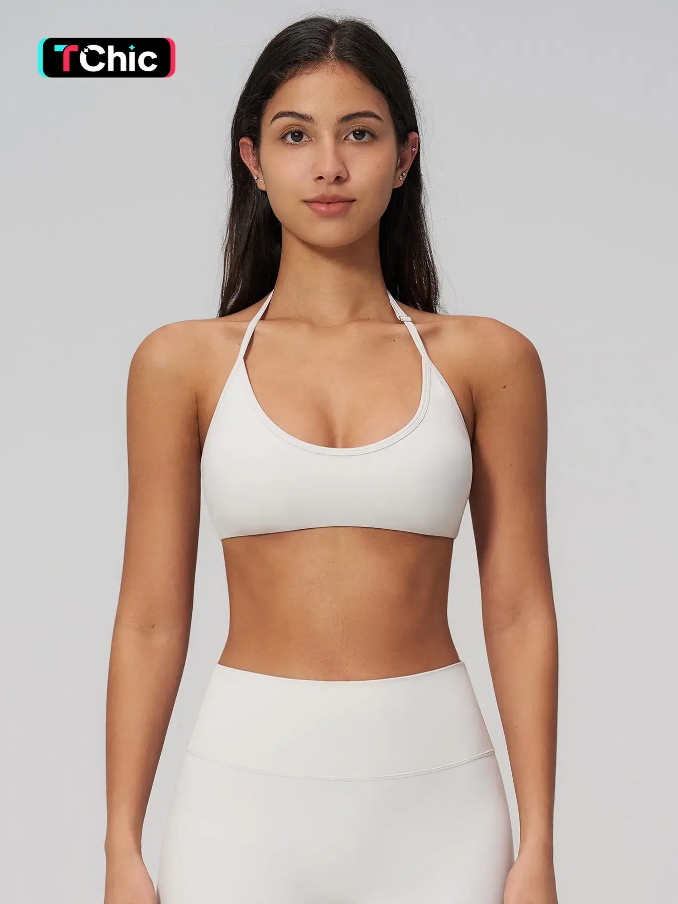 Creamy Fuzzy Back Sporty Bra, Shockproof Quick-Dry Tight Fit