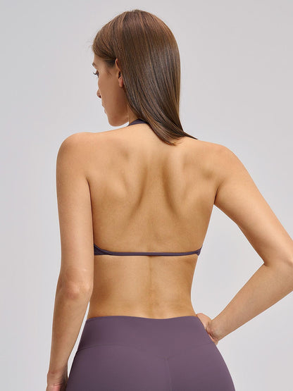 Cross-Border Plush Halter Sports Bra, Hollow Back Yoga Innerwear - image 9