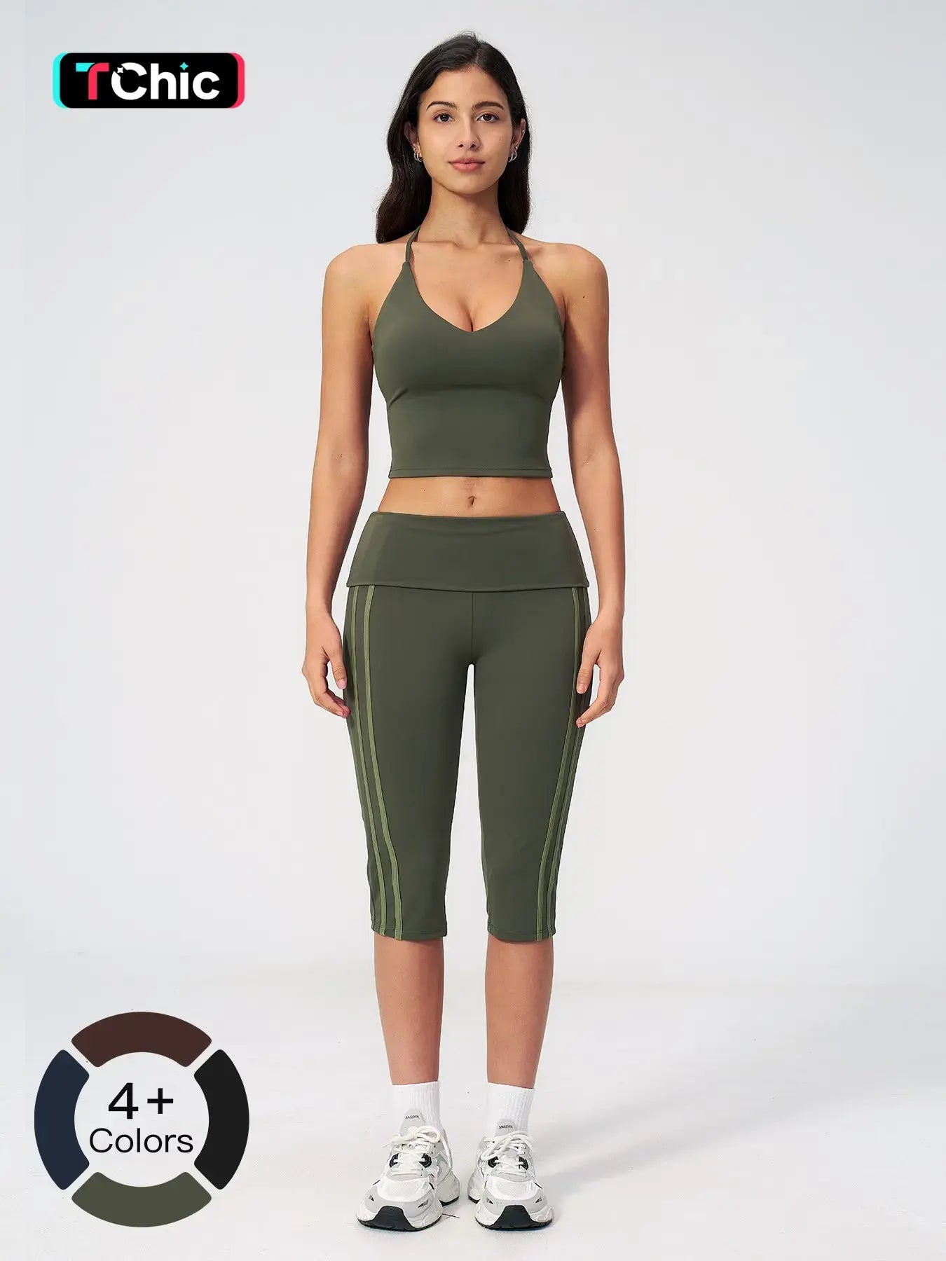 European and American Yoga Set, Two-Piece Activewear Set Sportswear for Outdoor Activities
