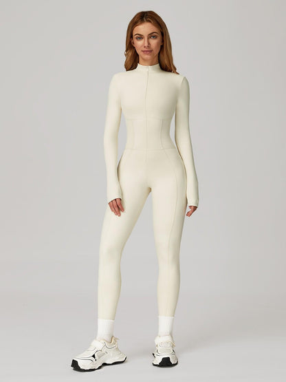 One-Piece Bodysuit with Stand Collar and Zipper, Warm Long Sleeve Outdoor Leisure Sports Fitness Yoga… - image 14